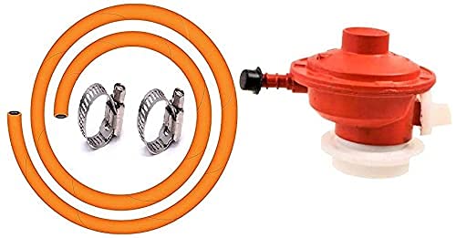 SHOPSIDEX Gas Regulator with 1.5 Miter surakesha Gas Pipe 2 Hose Pipe Clamps Combo Pack All in one 14 kg or 19 kg clyender (Gas Pipe with Regulator Red) (B0CXMZ6CMB) Amazon Price History, Amazon Price Tracker