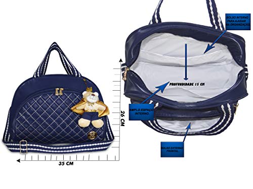 Kit Bolsa Bebê Maternidade Linha Prime Azul Marinho