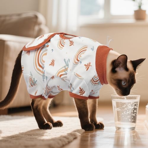 Pijama antilamido para mascotas pequeñas durante el descanso postoperatorio 7