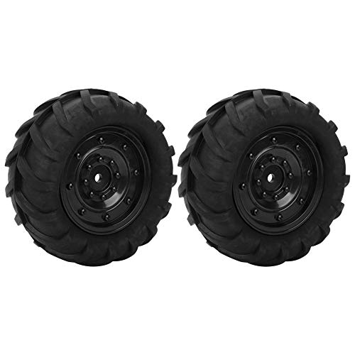 Jadpes RC Rubber Wheel Tyre Truck Tire,2pcs 85mm r Rally Flat Sports Car Big Truck Tire Car Shift Drift Tire Car Tyre for 1/16 Remote Control Racing Car Buggy Truck