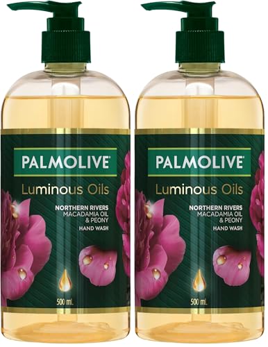 Palmolive Luminous Oils Hand Wash, Northern Rivers Macadamia Oil & Peony, 500mL Pump (Pack of 2)