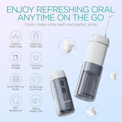 Portable Cordless Water Flosser WF510 with Telescopic Tank (Silver)