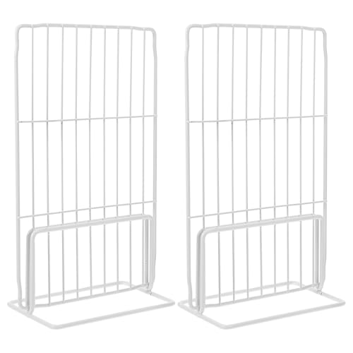 Garneck Refrigerator Partition Kitchen Fridge Organization and Storage Closet Separators Freezer Separator Fridge Shelf Organizer Metal Shelf Separators Iron Mesh Divider for Freezer, White