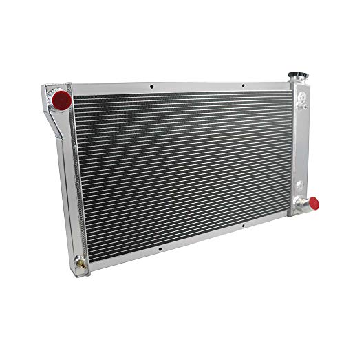 OzCoolingParts 3 Row Core Aluminum Radiator + 2 x 12" Fan w/Louver Shroud + Thermostat/Relay Wire Kit for 1967-1972 68 69 70 71 Chevy C10 C20 K10 K20 K30 Pickup Trucks and GMC More Models
