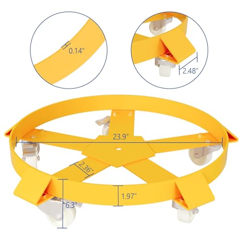Carretilla para bidón de acero 55 gal, carga 1250 lbs miniatura 3