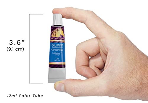 Myartscape Oil Paint Set - 12ml x 48 Tubes - Lightfast - Heavy Body - Highly Pigmented Oil-based Colors - Excellent Coverage - Artist Quality Painting Supplies - Professional Craft Paints