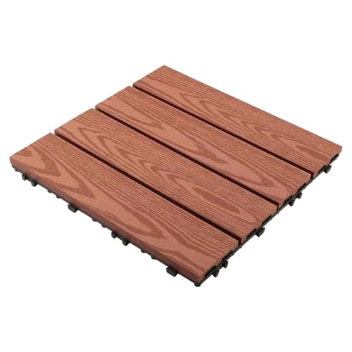 THINCAN Panel de suelo de grano de madera realista, tipo pesado, capacidad de carga de 500 kg, montaje rápido, para patios, cubiertas, tejas, techo compuesto resistente a la intemperie