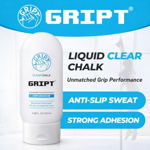 Image of GRIPT Liquid Chalk Hand Grip Gym Pole Dance Weightlifting Rock Climbing Bouldering Gymnastics Crossfit Mess Less Sweat Resistant Long Lasting Professional Gel Chalk 100ml