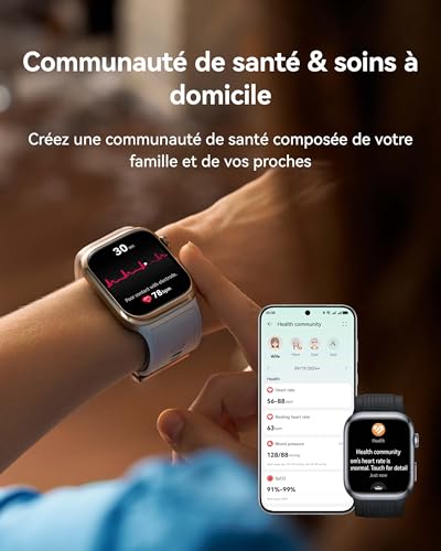HUAWEI Watch D2, Montre Connectée, Mesure ambulatoire de la Pression artérielle, Analyse ECG, Surveillez fréquence Cardiaque, SpO2, fréquence respiratoire, Design Fin et léger, iOS & Android, Noir