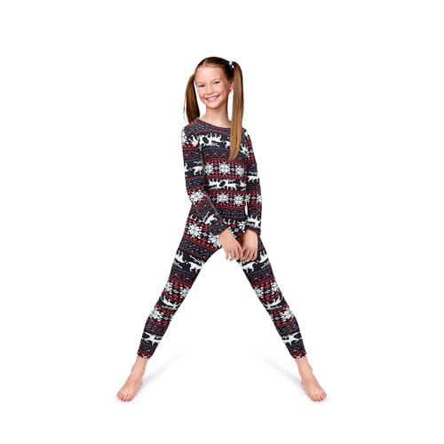 Rocky Thermal Underwear Kids Girls Thermal Underwear Set Toddler Long Johns kid Thermals Kid Base Layer kids thermals top bottom set Winter Clothes Shirt Pants Ski/Extreme Cold (Christmas, XXS, Heavy)
