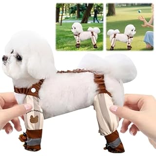 Anti Dirt Pants for Dogs Outdoor Dust-Proof Dog Pants Waterproof Boot Rain Boots with Suspender Anti-Slip Dog Paw Protector Shoes Adjustable Anti-Slip Boots for Walking Hiking (L)