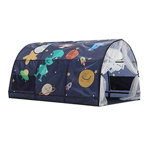 Space World Play Tents, Starry Sky Dream Bed Tents, with Inner Pocket for Both Boys and Girls Kids Fun Game with Friends, Bedroom Decor, Outdoor Camping, Indoor Games, Reading