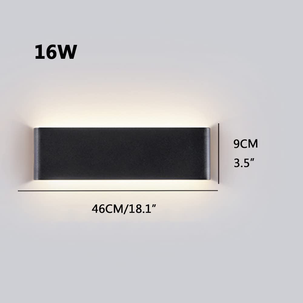 Nowoczesna lampa ścienna nordycka czarna aluminiowa LED prostokątne kinkiety ścienne do wnętrz naścienna światło długa taśma latarnia ścienna do salonu