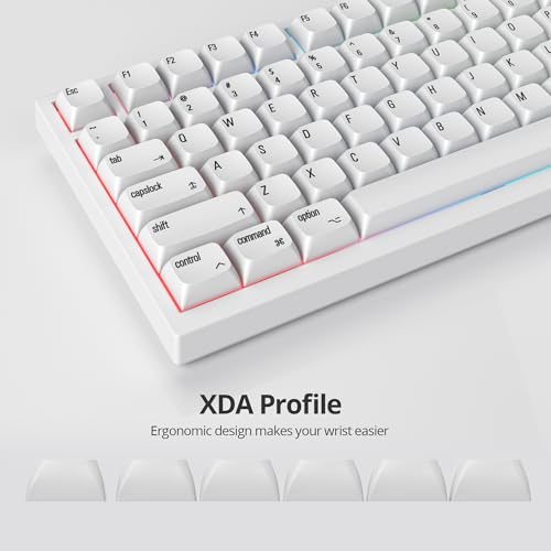 Image of 128 Keys PBT Keycaps XDA Profile Keycap Set Minimalist White Mac Style Custom Keycaps for MX Switches Mechanical Keyboard(Minimalist)