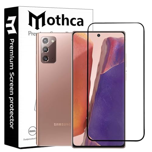 Image of Mothca Military-Grade Tempered Glass Screen Protector Compatible for Samsung Galaxy Note 20 5G with Edge to Edge Coverage - Case Friendly, Anti-Scratch & Bubble-Free Installation Kit