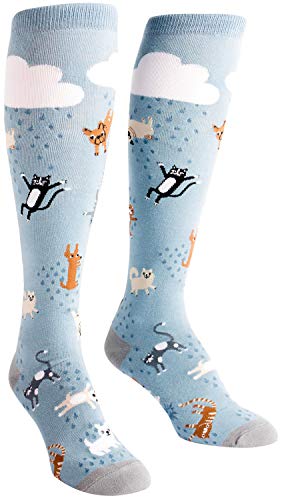 Sock It To Me, Raining Cats & Dogs, Women's Knee-High Socks, Cats
