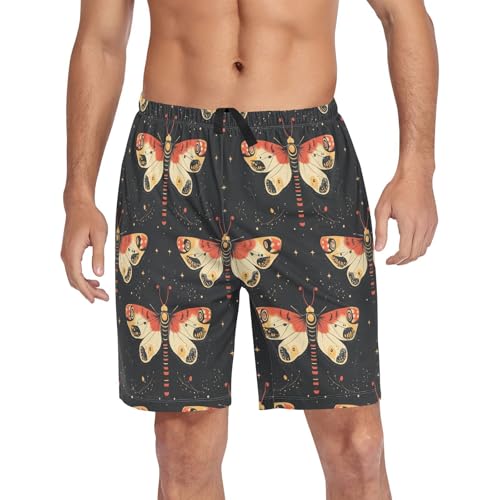 vvfelixl Men's Pajama Shorts Australian Shepherd Sleep Shorts for Men Pajama Bottom Pants with Drawstring & Pockets S