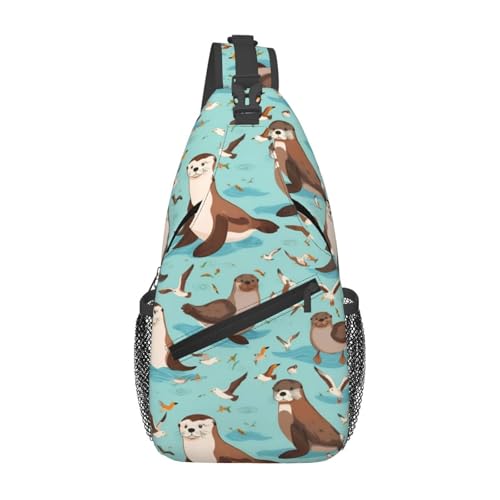 Mochila cruzada casual de uso diario Otters