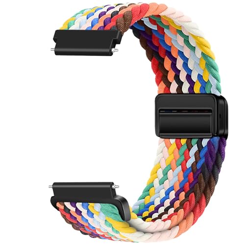 Issinlky 20mm �i�C�����ґg�o���h Galaxy Watch 7/6/5/4/FE 40mm 44mm/Venu Sq/Sq 2/Venu 2 Plus/Vivoactive 3/5/ GTS/Bip�ɑΉ� �L�k���X�g���b�v �j�����p
