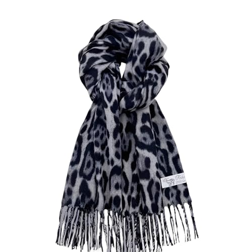 JcvPot Schal Damen Leo Schal Damen Leoprint, Schal Leopardenmuster Damen Schal Leopardenmuster, Animal Print Damen Schal Bunt Schals Für Damen, 180 x 35 cm