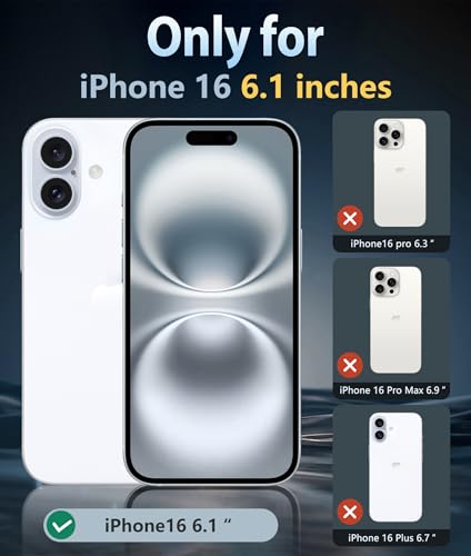 Image of FNTCASE for iPhone 16 Case Clear: Magnetic Phone Cases Compatible with Magsafe Slim Anti Yellowing Military Grade Drop Protection Rugged Protective Transparent Cell Cover (B-Hot Pink Magnetic)
