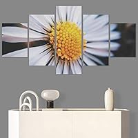 SIGNWIN 5 Panel Canvas Wall Art Botanical Chic Closeup Expressive Multicolor Photography Realism Ultra for Home Decorations Ready to Hang - 60