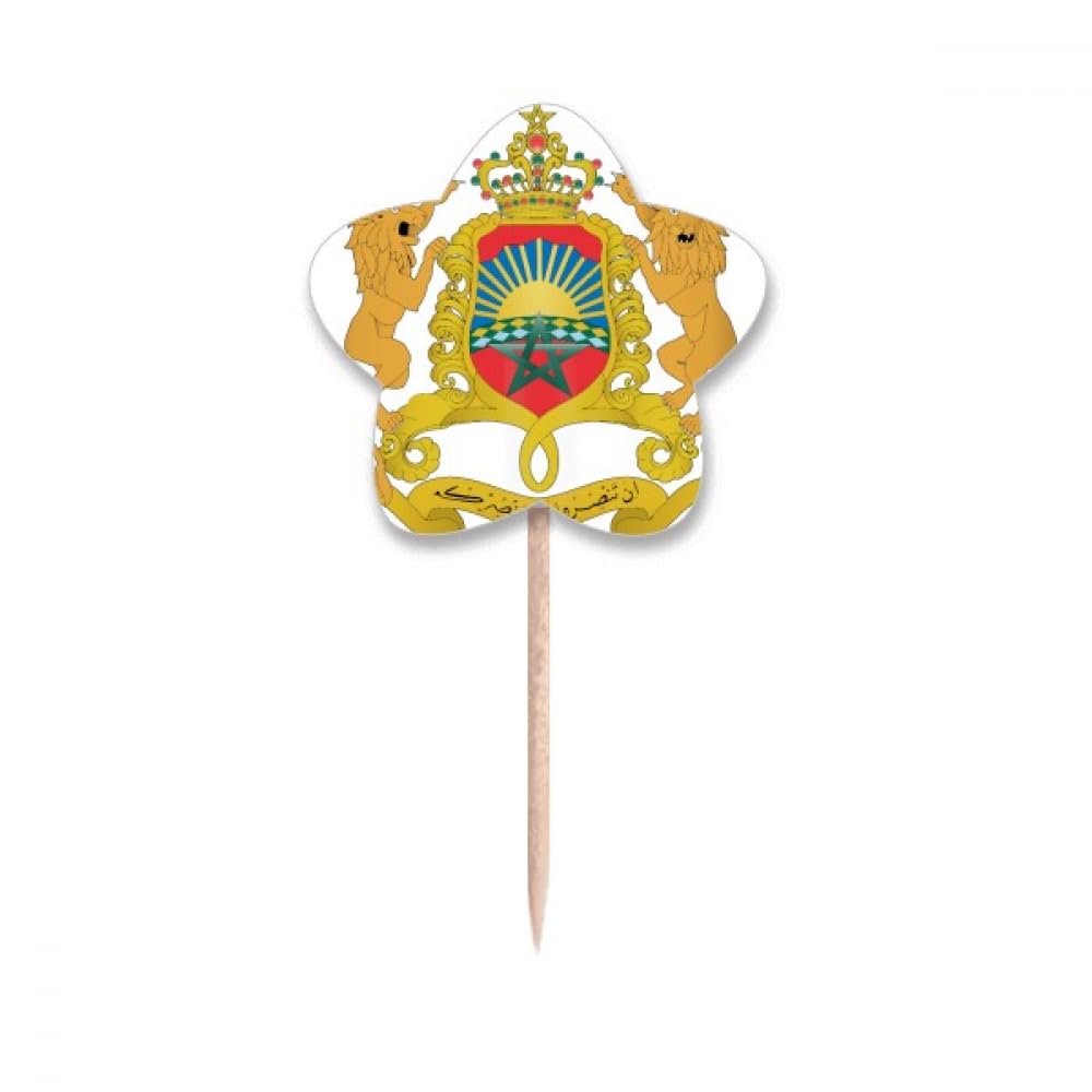 Drapeaux Maroc sur pique en bois pour embellir vos cupcakes lors d'une fête de famille