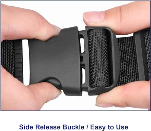 MAGARROW 40" Long Utility Luggage Straps with Buckle Adjustable (Black (4-Pack), 1.5" Wide - 40" Long)3