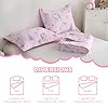 Pink Unicorn Girls Quilt Set Twin Size Kids Bedding Sets Lightweight Summer Bedspread Soft Microfiber Breathable Bed Comforter All-Season #5
