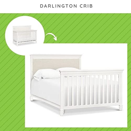 Image of Full-Size Conversion Kit Bed Rails for Namesake, Formerly Million Dollar Baby Convertible Cribs - Solid Wood Rail - Toddler Bed Rail - Nursery & Baby Furniture (Model #M7689, White)
