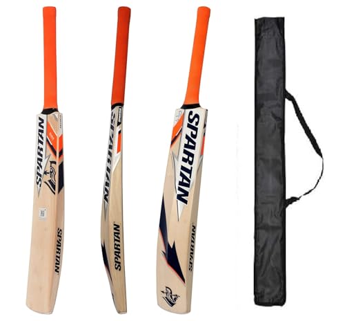 Image of Pro Primium SPL Popular Willow Cricket Bat - Lightweight Pickup, Strong Blade, Ideal for Soft & Hard Tennis Ball Practice & Match (P SPRTN)