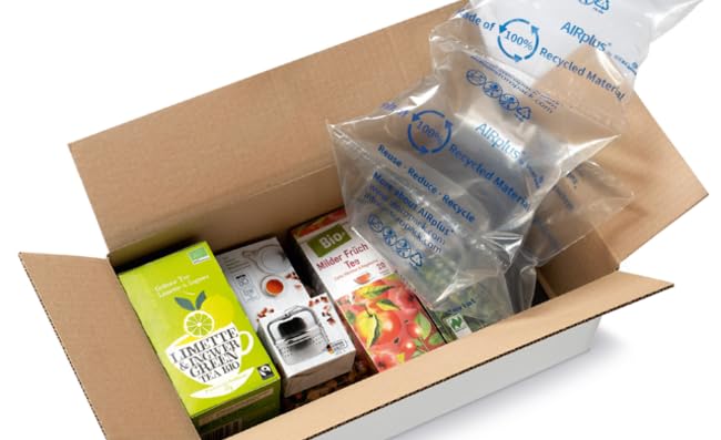 Bubblefast! Brand Pre-Filled Cushioning Air Pillows 5'' x 8'', Eco Friendly, Made from 100% Recycled Materials, Pack of 150