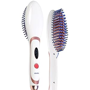 Areti（アレティ） ヒートブラシ ヘアアイロン ストレート ブラシ型 東京発メーカー i1661" 