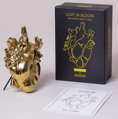 Amazon.co.jp: Seletti Love In Bloom Vase Gold : ホーム＆キッチン