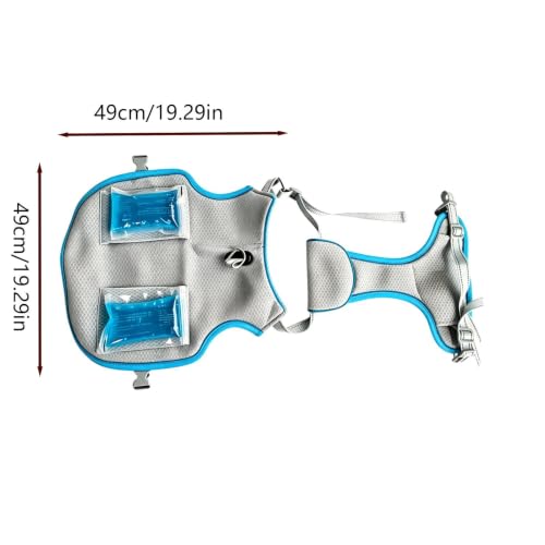 Chaleco refrigerante para perros transpirable con sistema ajustable de hielo 3