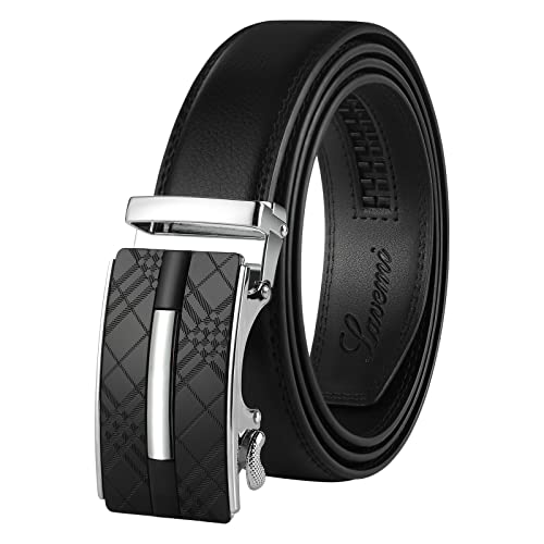 Image of Lavemi Men's Real Leather Ratchet Dress Belt with Automatic Buckle,Elegant Gift Box