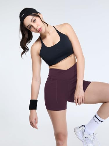 Image of CAVA Hourglass Workout Shorts - High Waist Sculpting Gym Shorts with V-Waist, Booty Lift Seam, Anti-Camel Toe Gusset & Side Pockets