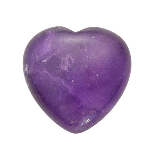 JOVIVI Amethyst Crystal Heart Anxiety Crystal Palm Stone Purple Pocket Purple Quartz Healing Chakra...