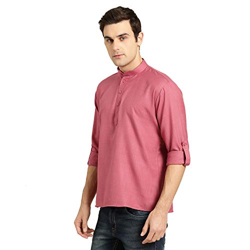 Image of SOJANYA Men's Cotton Regular Fit Short Kurta