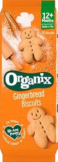 Organix Gingerbread Men Organic Toddler Snack Biscuits Box