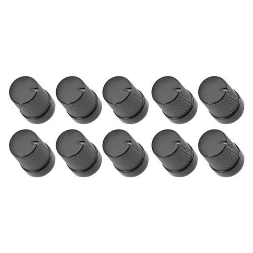 Rebower Potentiometer Control Knob Insert Shaft Switch Knobs, [for Audio Device] - 6mm/Black / 20Pcs