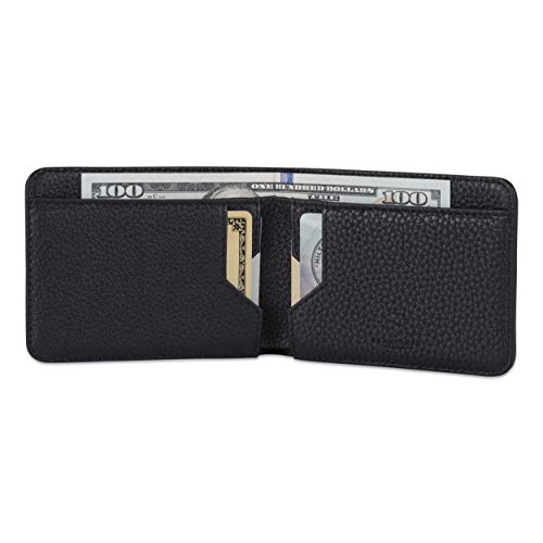 Image of Vaultskin MANHATTAN Slim RFID Blocking Bifold Leather Wallet for Men - Men's Leather Wallet, Front Pocket Minimalist Card Holder, Holds 9 Cards and Cash, Premium Italian Leather