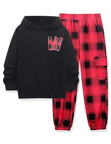 Boys Clothes Long Sleeve Hooded Sweatshirt Top Camouflage Sweatpants Fall Winter Kid Outfits Set 6-14T