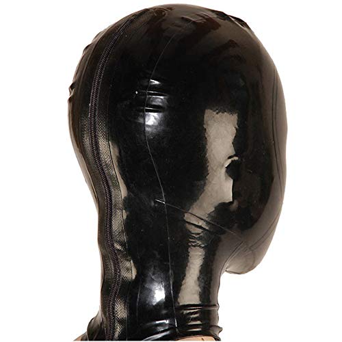 Máscara de látex realista BC12 con acabado profesional y capucha negra ajustable 3