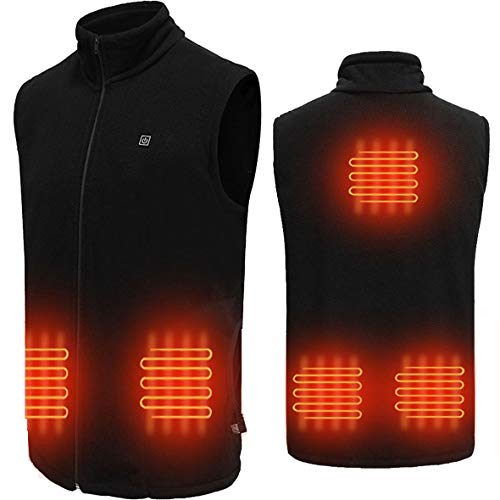 Deceny CB USB Electric Heated Vest Fleece Heated Vest Heated Waistcoat Charging Heating