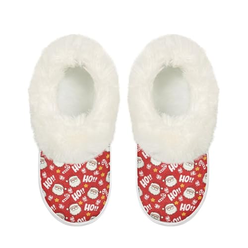 Christmas Warm House Shoes for Women Comfortable Plush Fluffy House Slippers for Woman Comfy Womens Houseshoes
