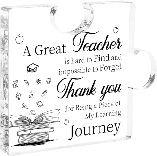 Regalo para profesores para mujeres y hombres, placa acrílica, regalos para profesores, regalos de jubilación para profesores, cumpleaños, regalos de Acción de Gracias, regalos de agradecimiento,
