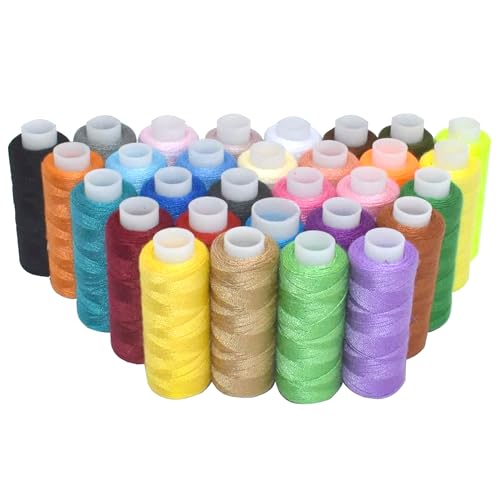 Kits de hilos de coser poliéster 30 bobinas 250 yardas cada una miniatura 1