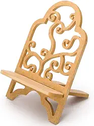 Suporte para Leitura Porta Biblia E Livro Trabalhado Arabesco Em Mdf 9mm Cru