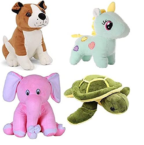 odinbirds Combo of 4 Animals Soft Toy Kids (Baby) for Playing Soft Toy Elephant Unicorn Tortoise and Dog.All Best Stuff Toys for Kids (Enjoy) Playing Birthday Gift (30cm) (B09QLWSN7J) Amazon Price History, Amazon Price Tracker